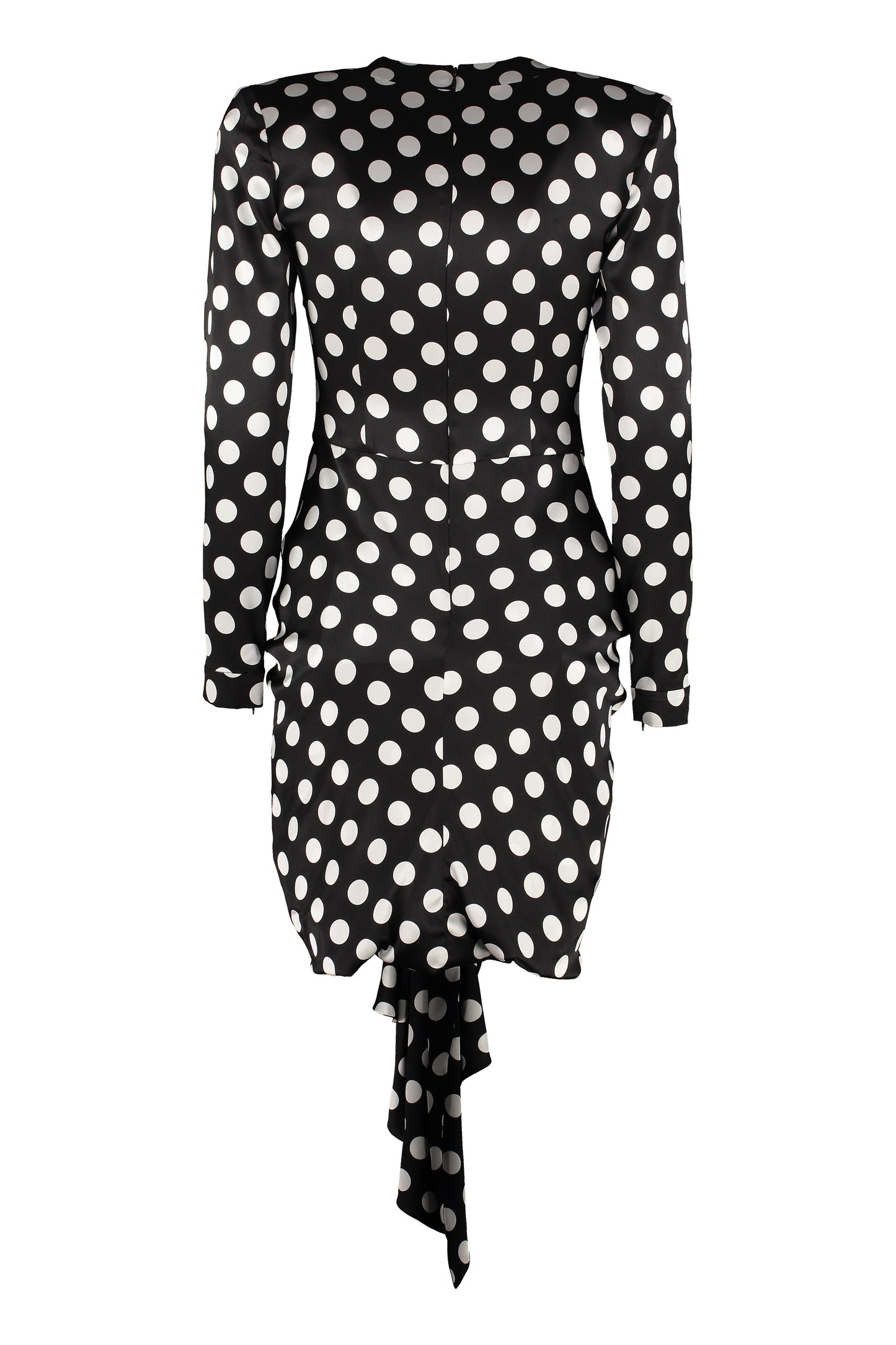 Polka-dot print silk mini dress