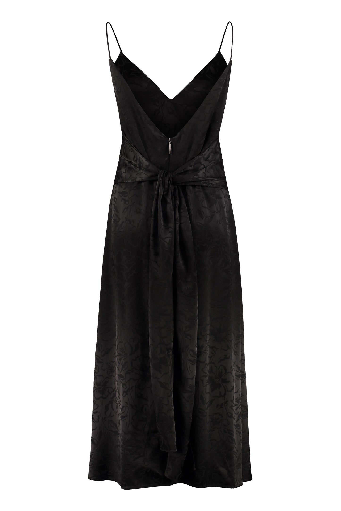 Floral jacquard fabric dress
