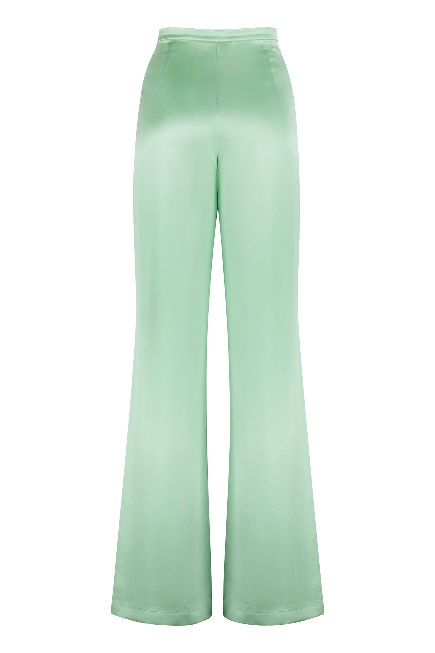 Flared acetate trousers