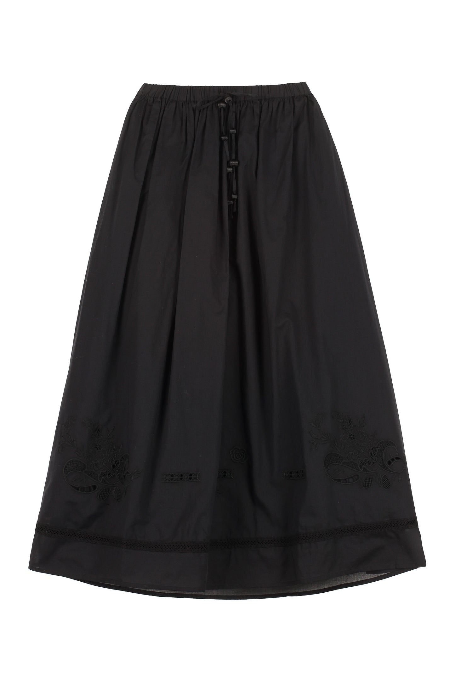 Cotton skirt with micro embroideries