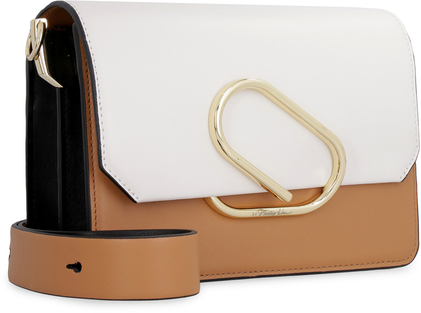 Alix two-tone leather crossbody bag