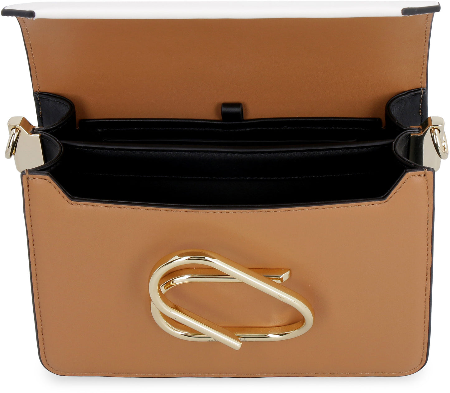 Alix two-tone leather crossbody bag
