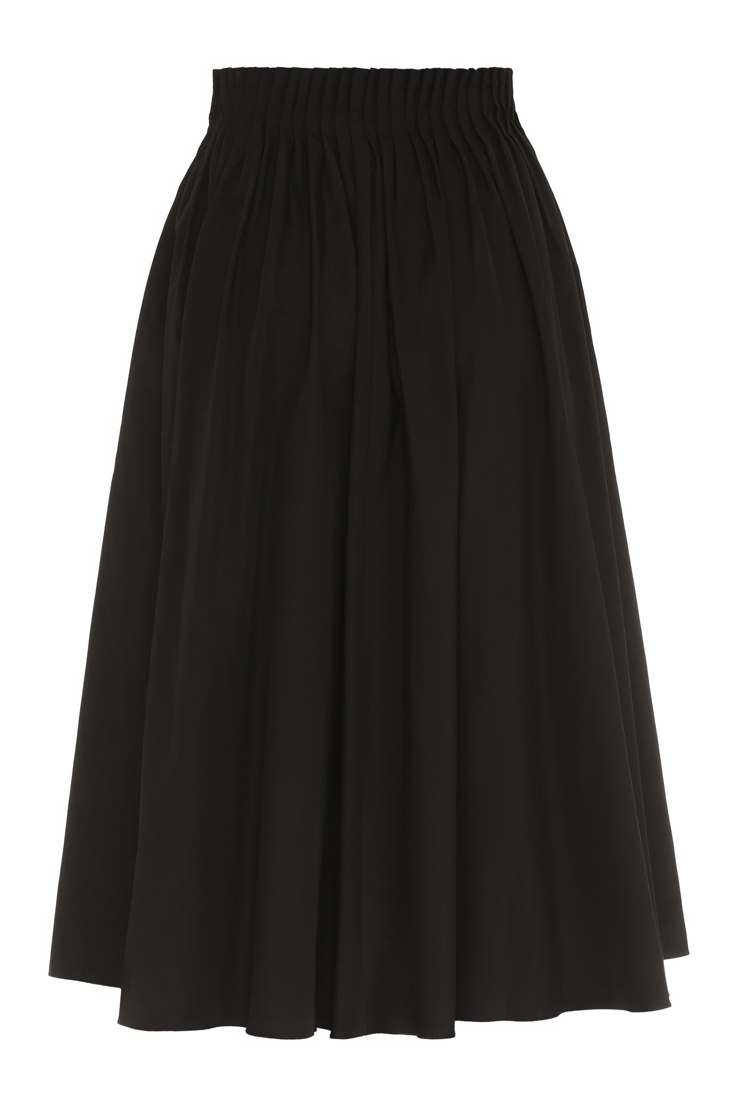 Poplin midi skirt
