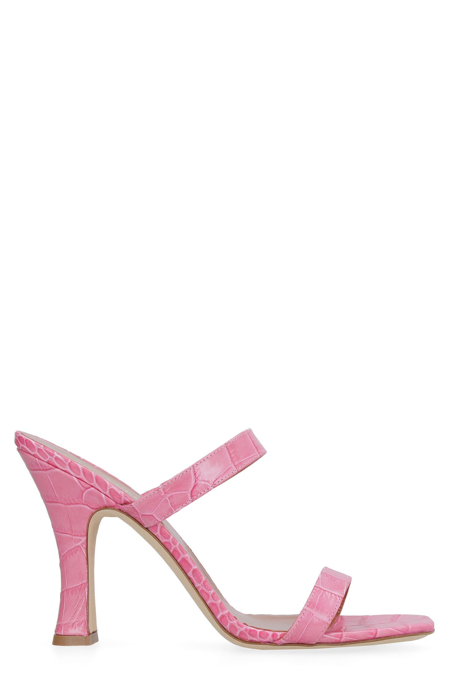 Heeled leather sandals