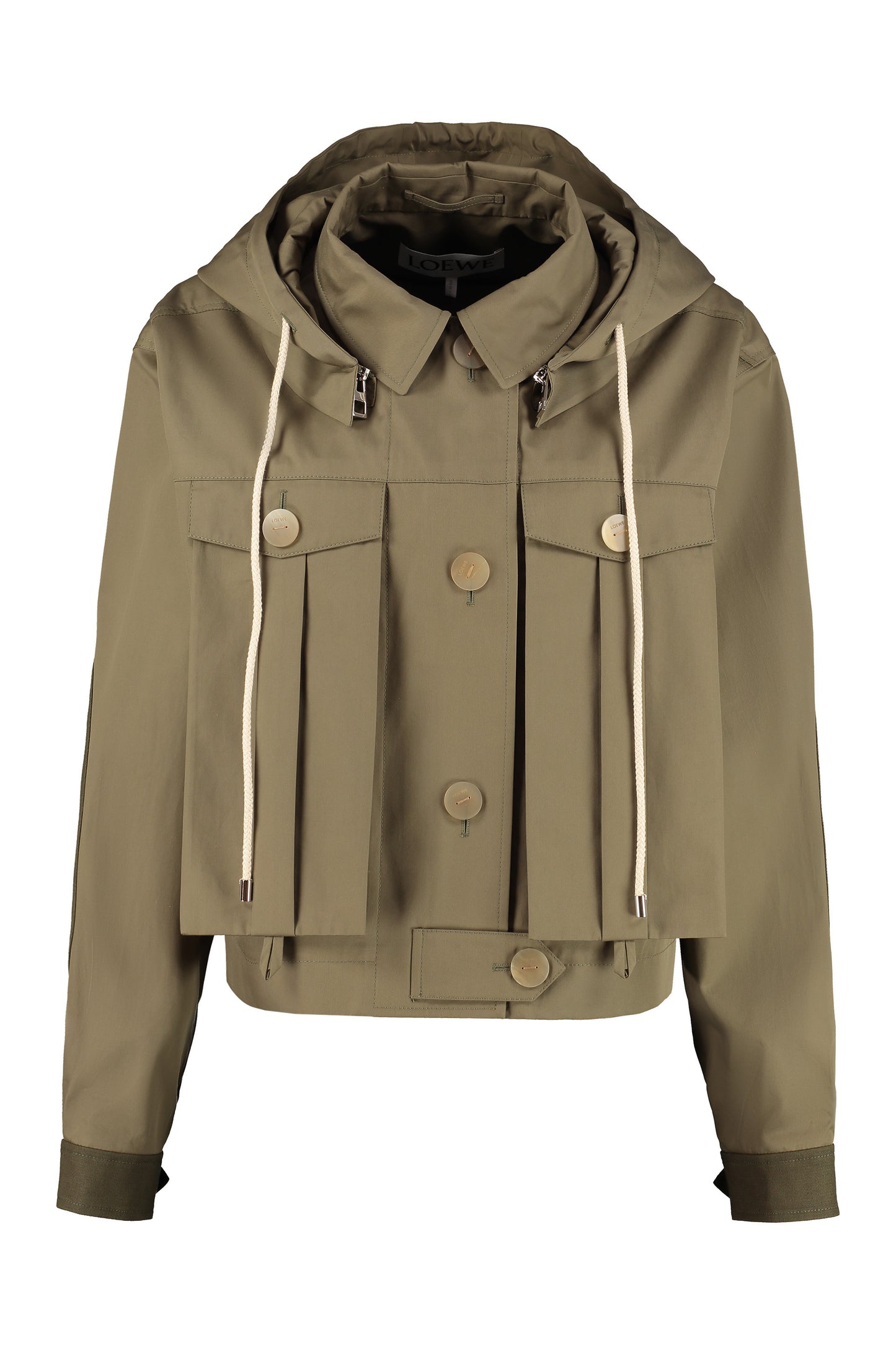 Hooded cotton jacket