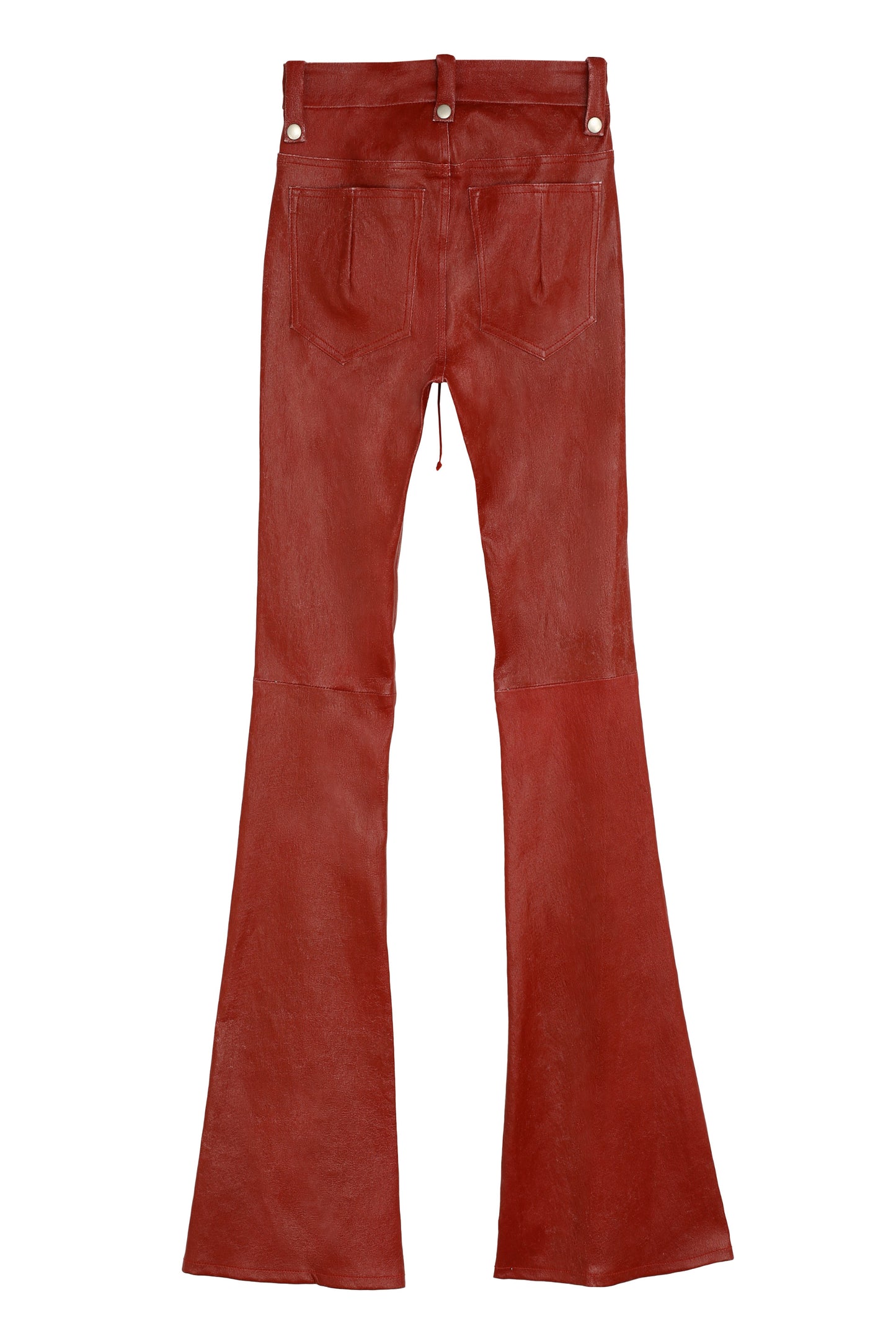 Vintage leather flared trousers
