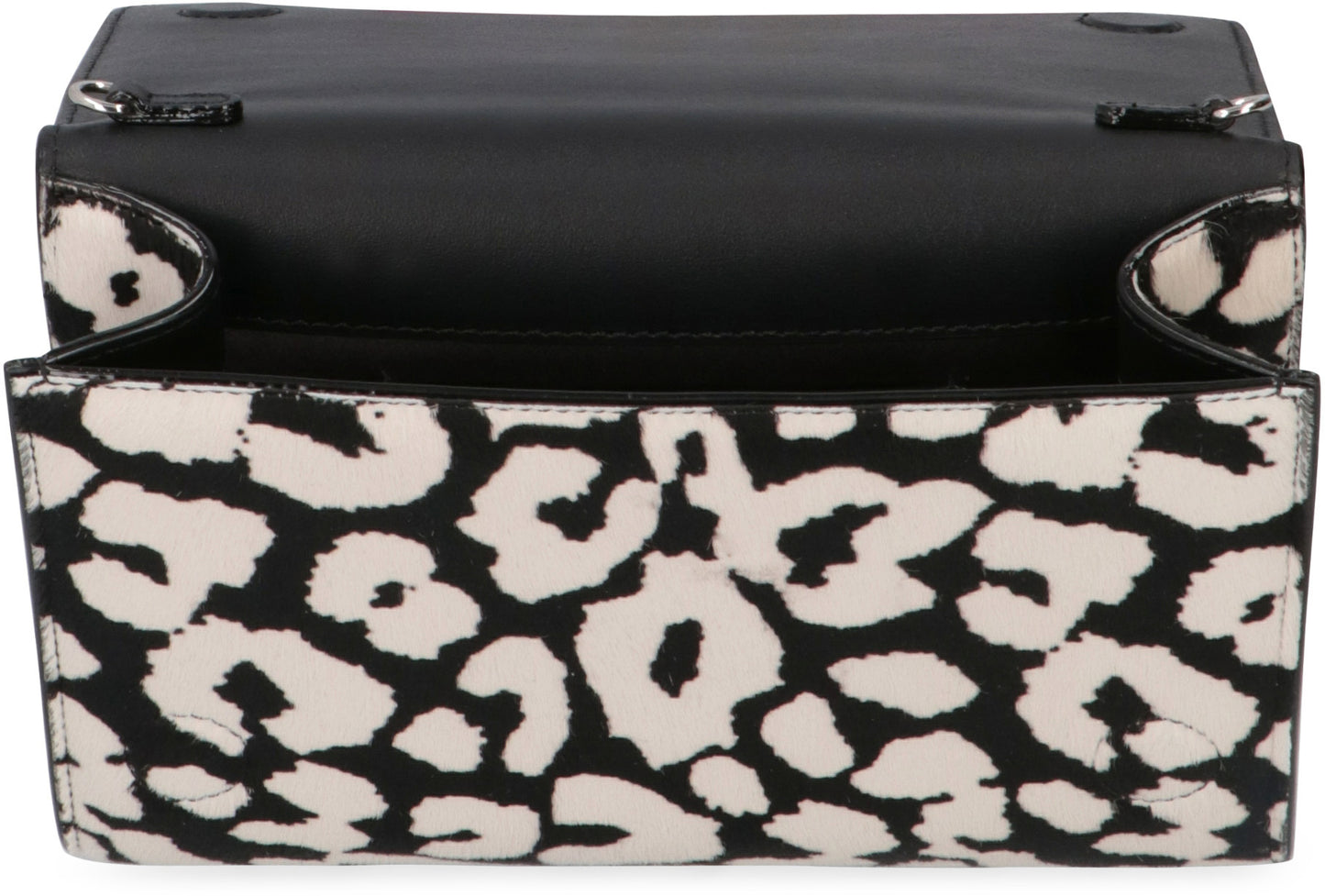 Varenne printed calf hair clutch