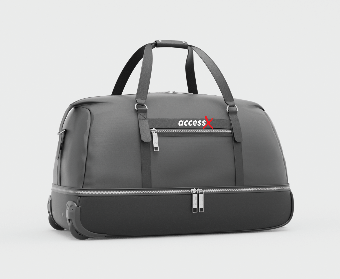 AccessX Rolling Duffle Bag in Black