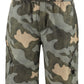 Camouflage print nylon bermuda shorts