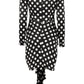 Polka-dot print silk mini dress