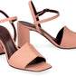 Heeled leather sandals