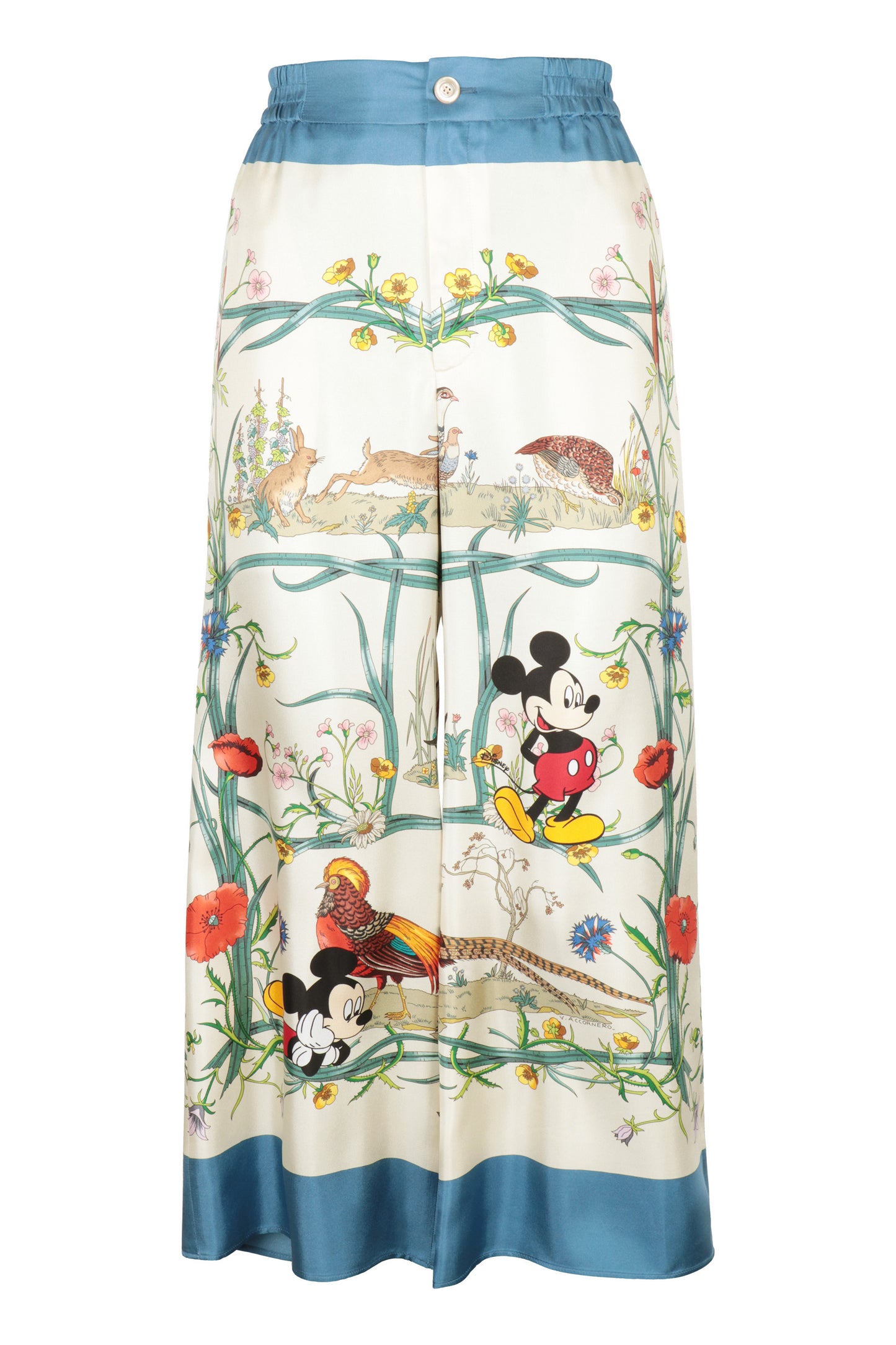 Disney x Gucci printed silk pajama pants