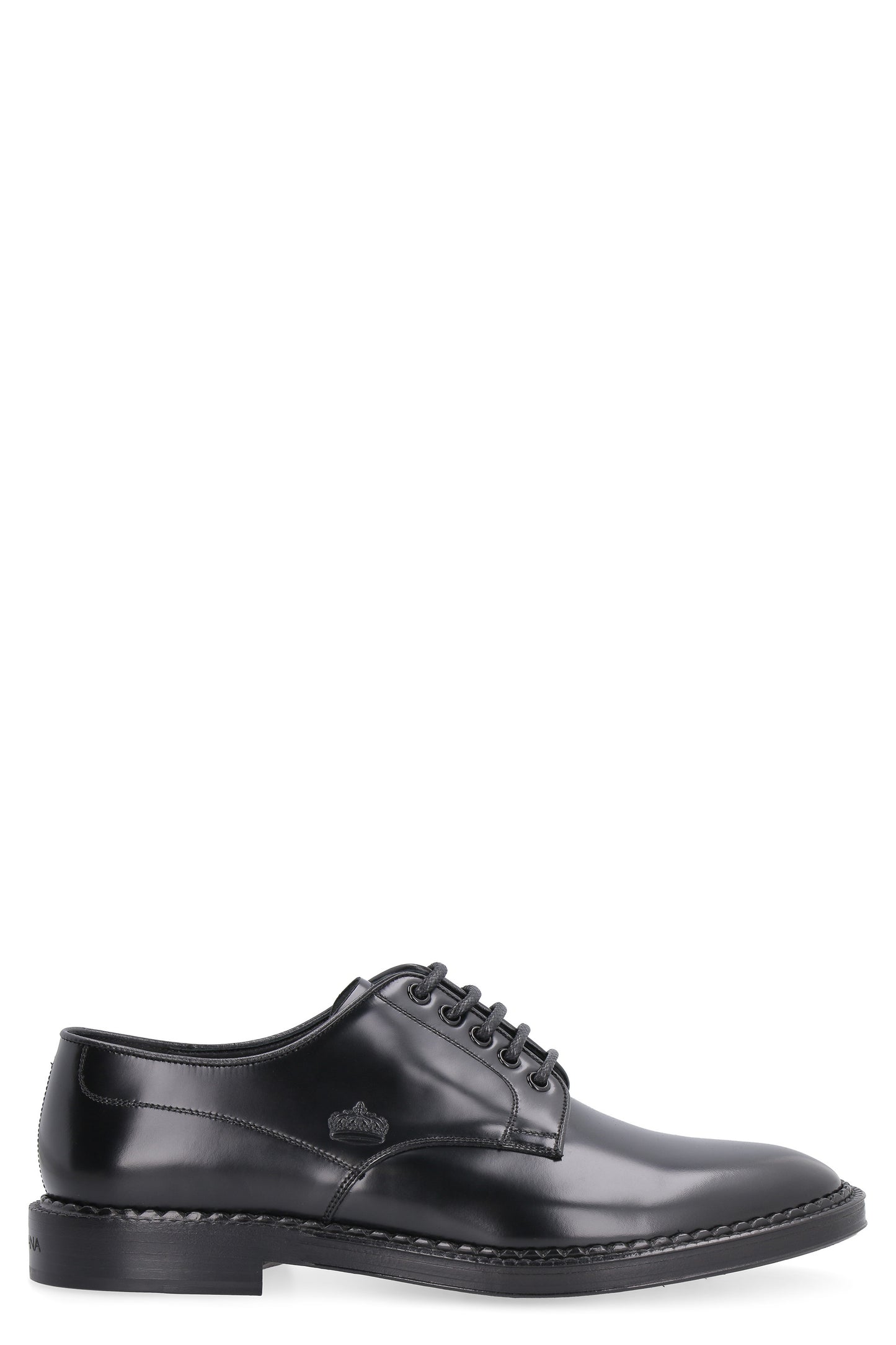 Leather lace-up derby shoes