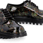 Glittered patent leather derby shoes