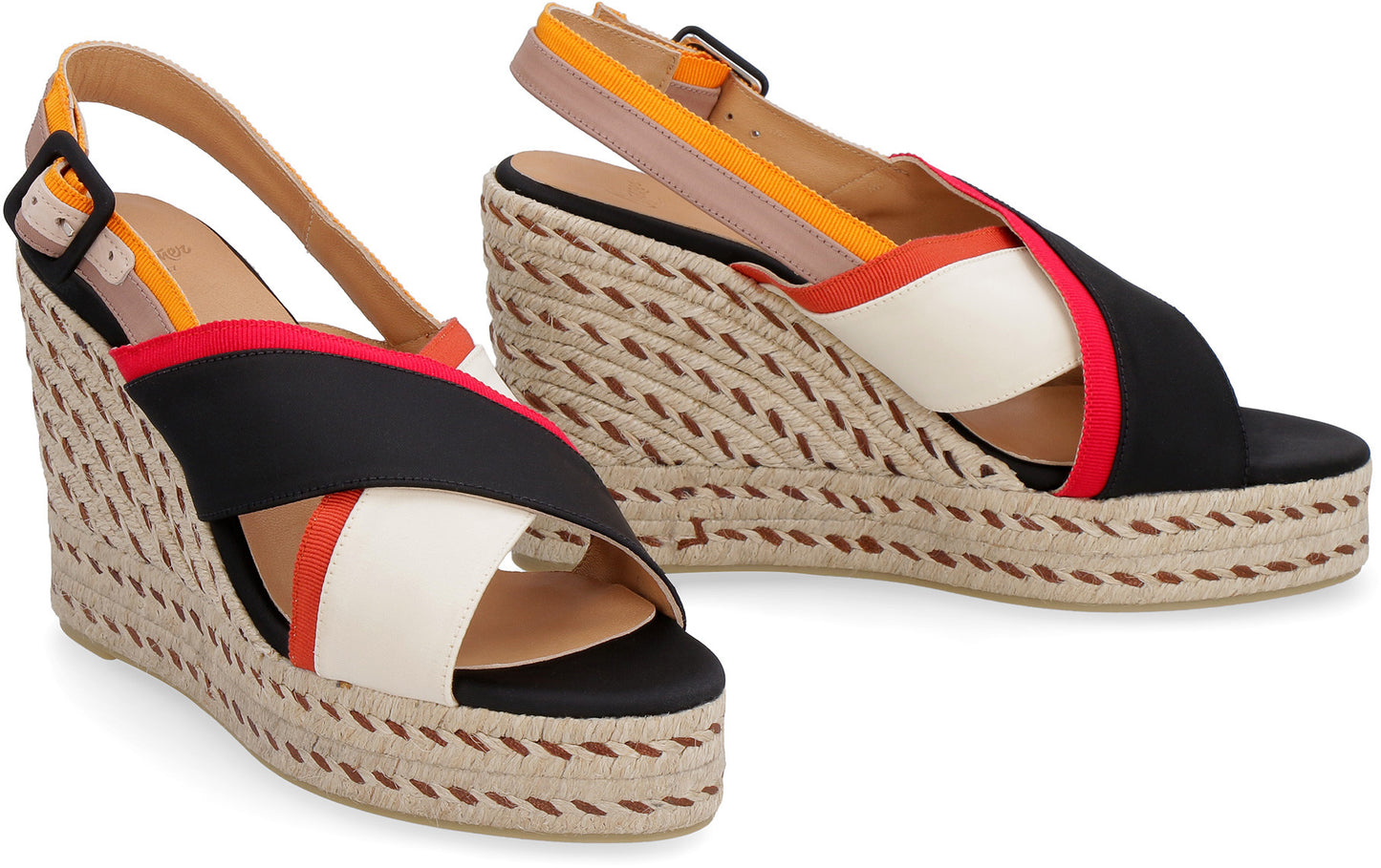 Barbara wedges with crossed bands