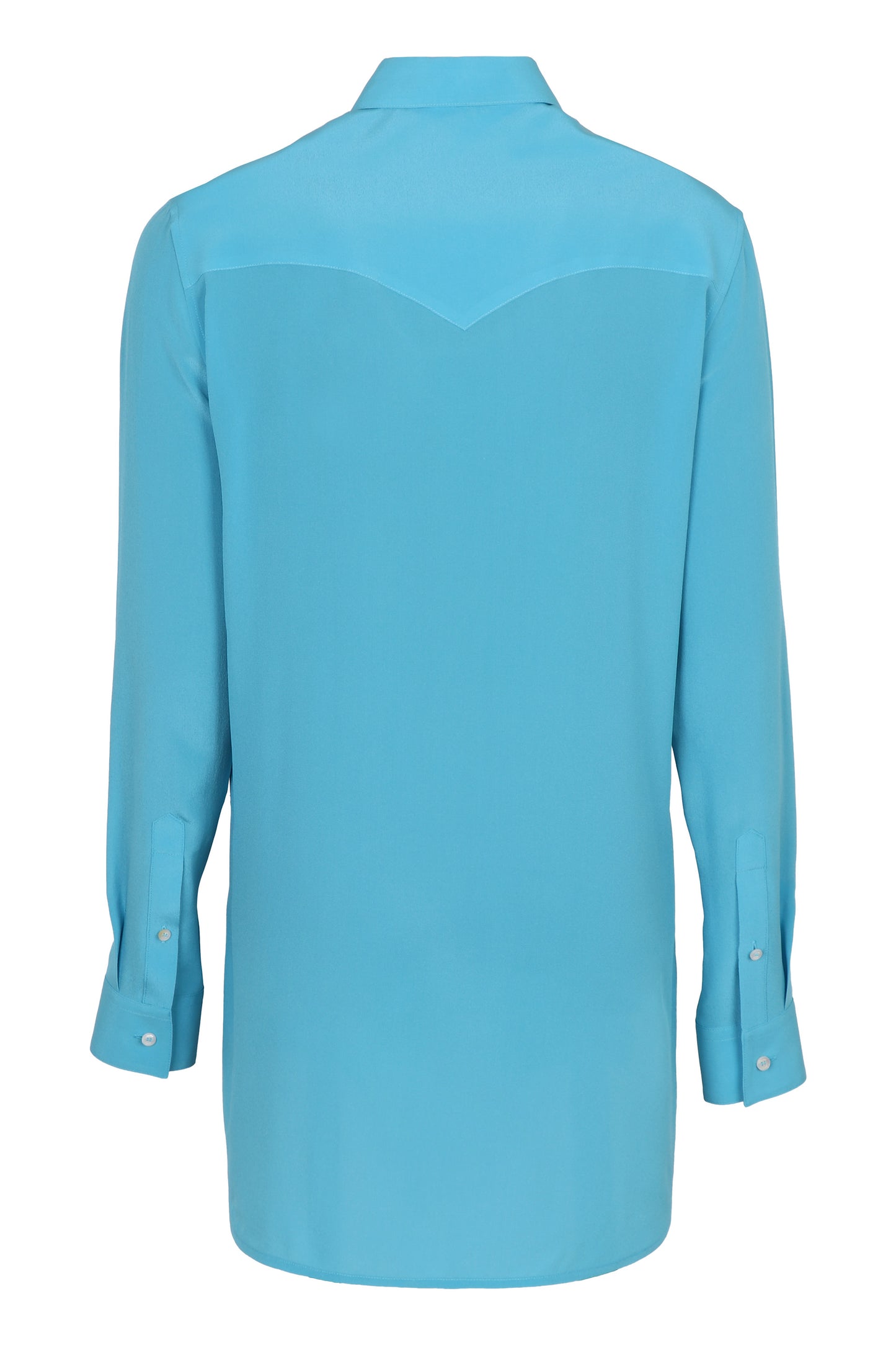 Long-sleeved silk shirt