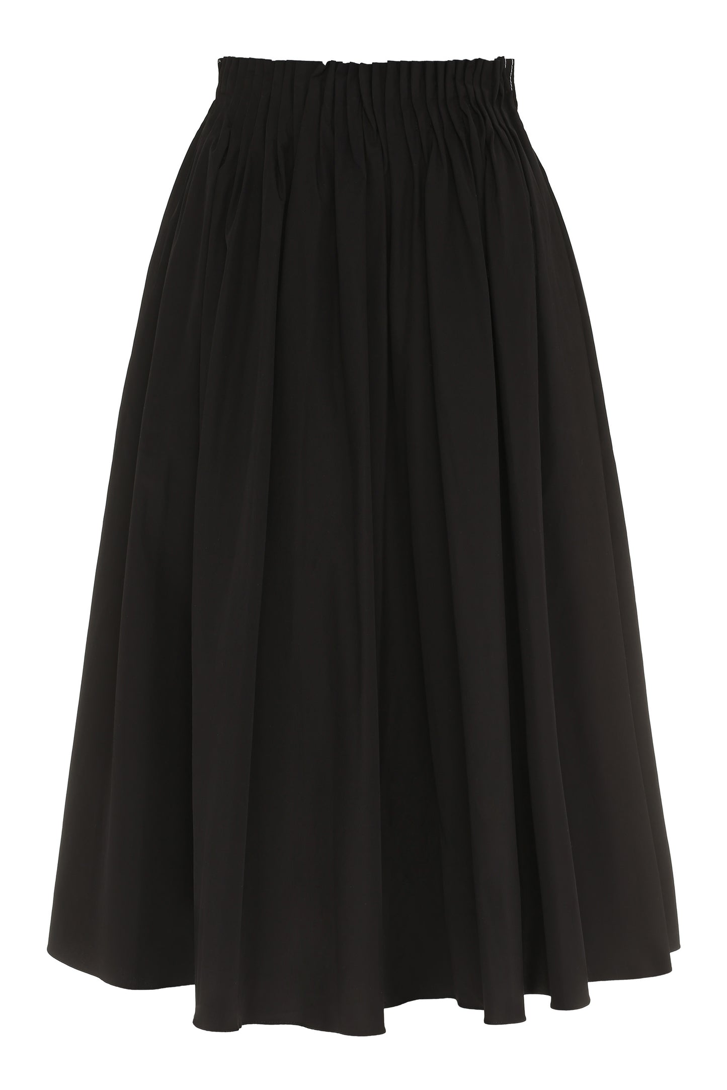 Poplin midi skirt