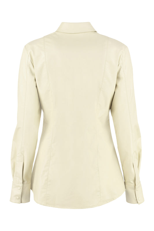 Faux leather shirt