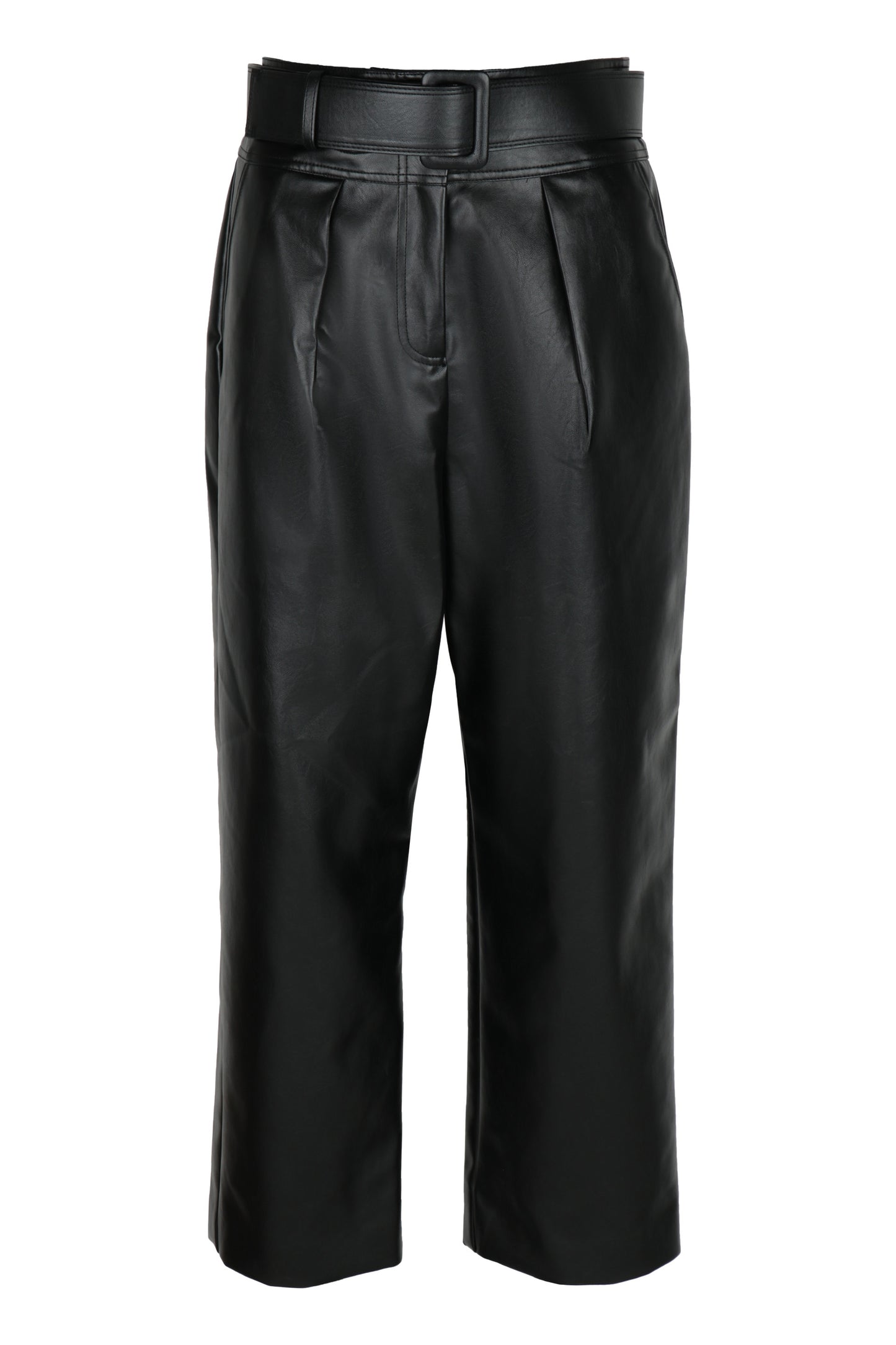 Faux leather trousers