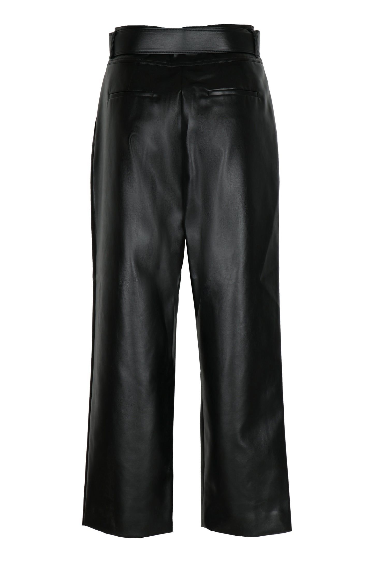 Faux leather trousers