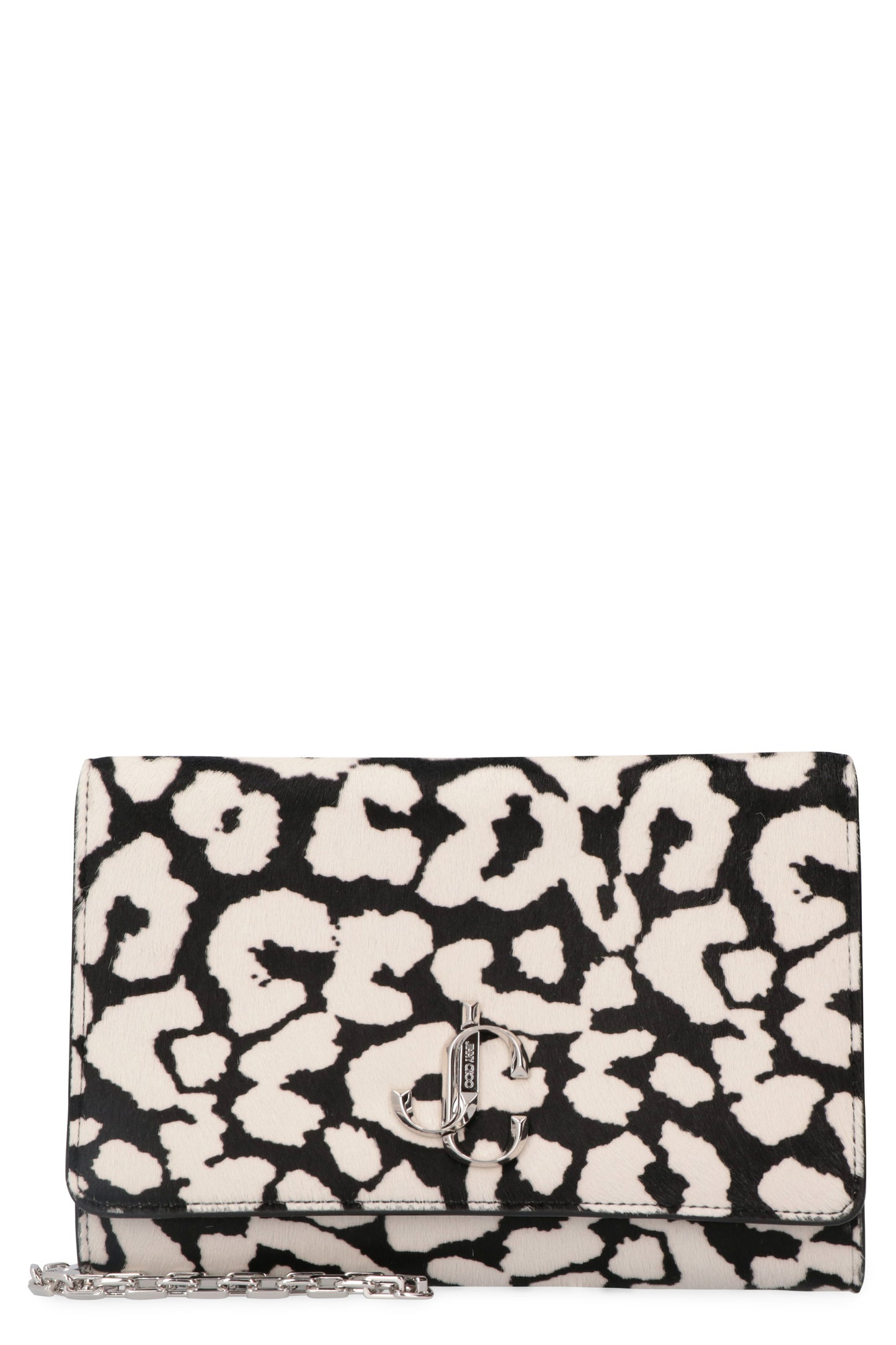 Varenne printed calf hair clutch