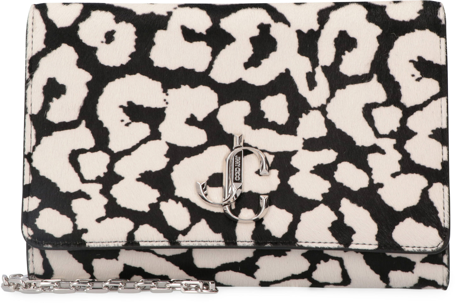 Varenne printed calf hair clutch