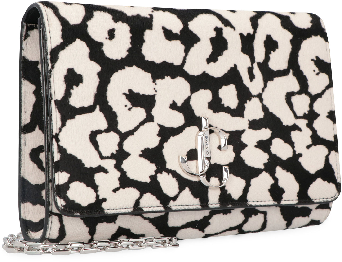 Varenne printed calf hair clutch