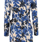 Ruffled dress with wrinkles on the waist