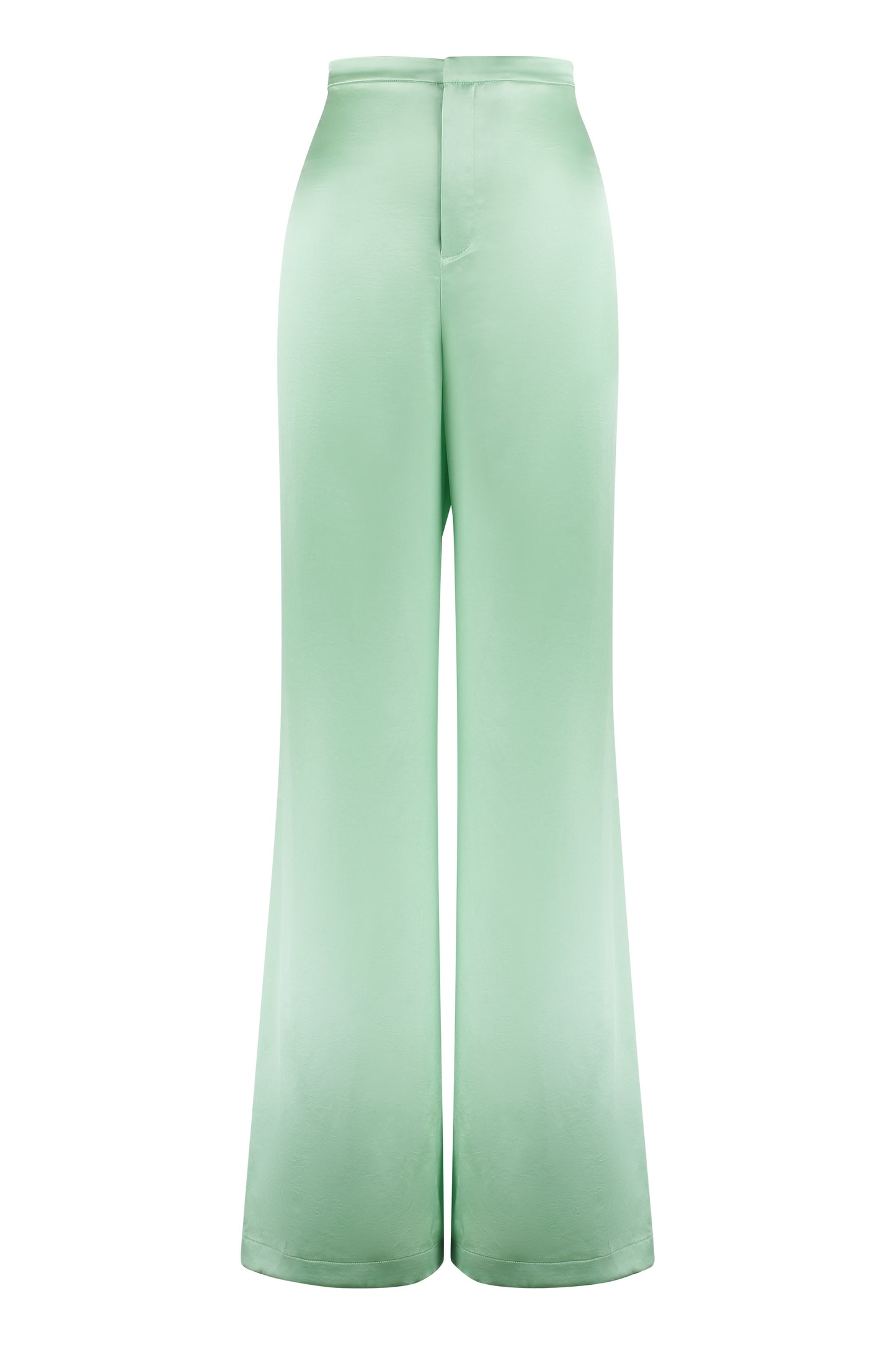 Flared acetate trousers