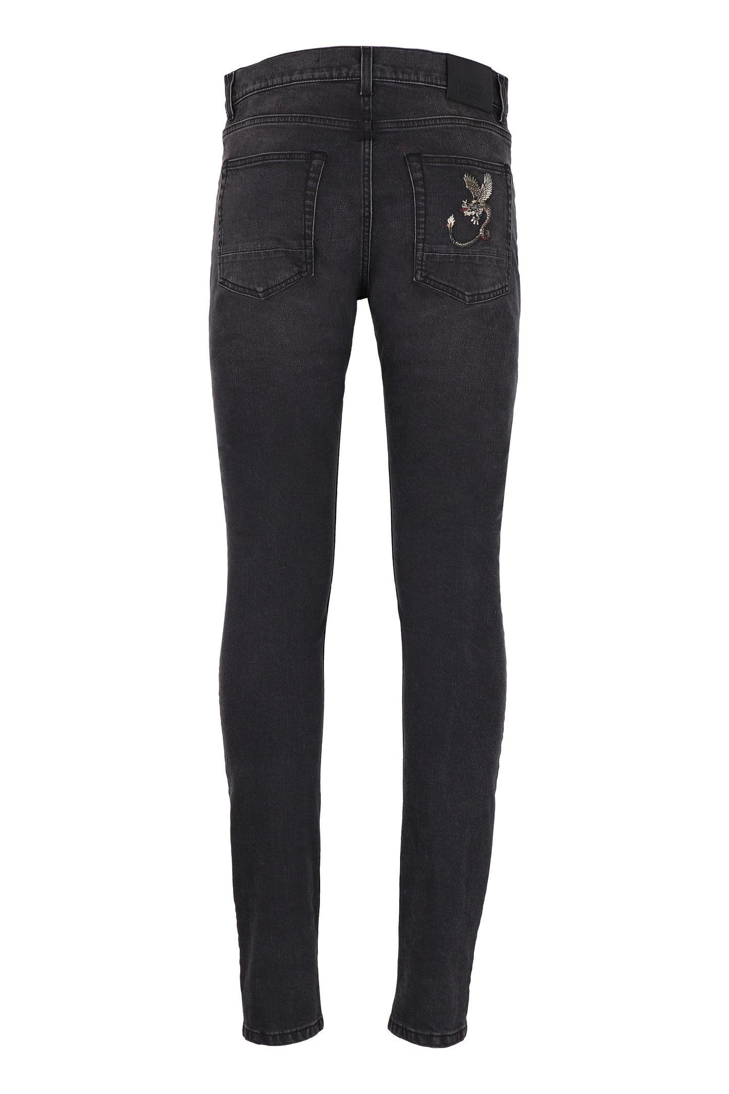 Embroidered slim fit jeans