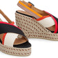 Barbara wedges with crossed bands