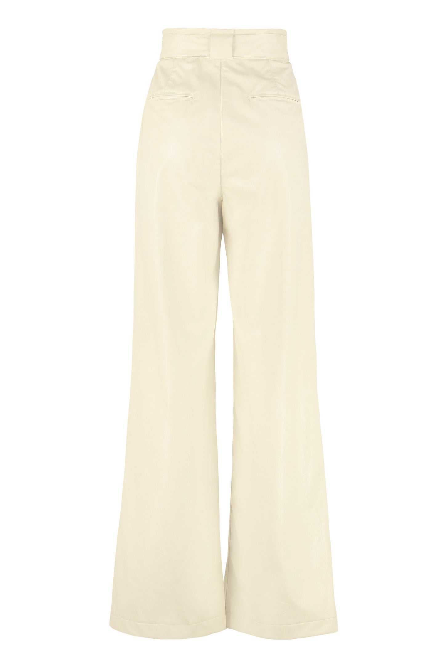 Faux leather wide leg trousers