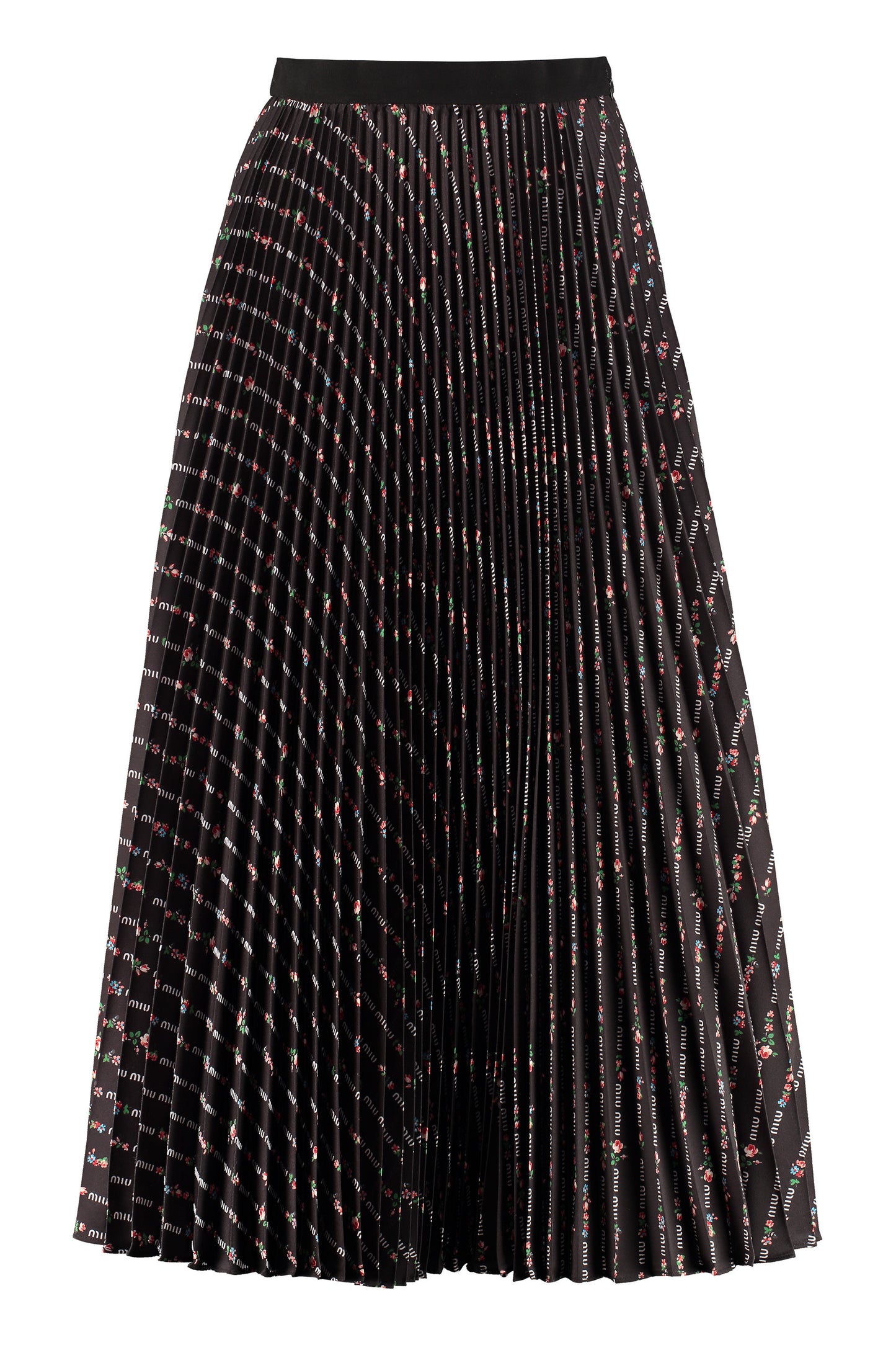 Printed pleated skirt