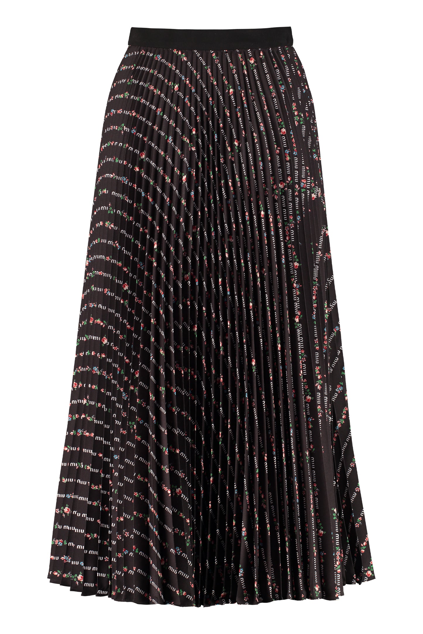 Printed pleated skirt