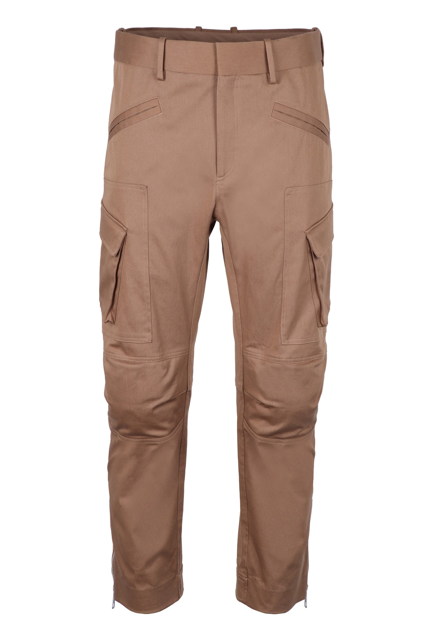 Gabardine cargo trousers