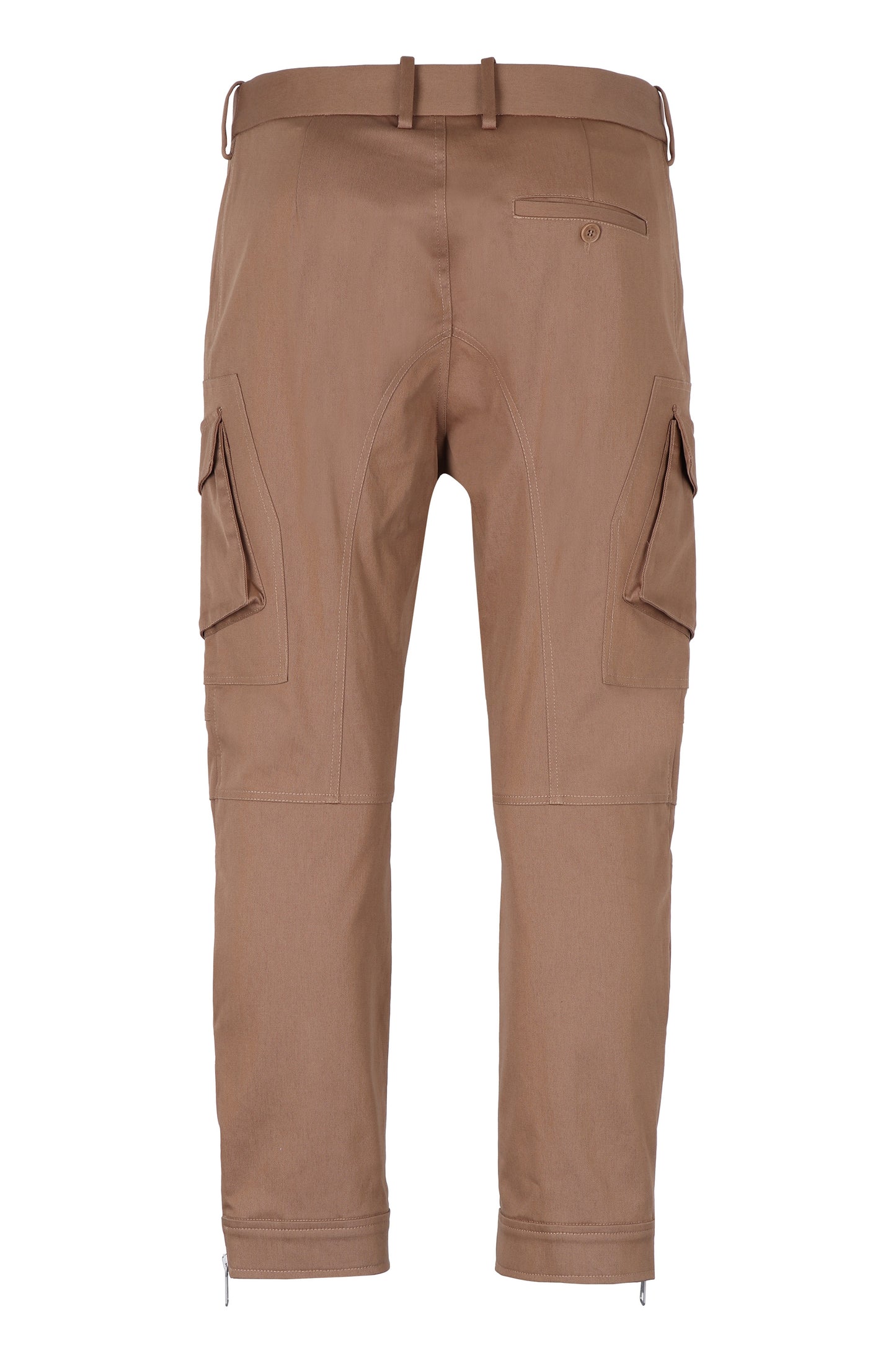 Gabardine cargo trousers