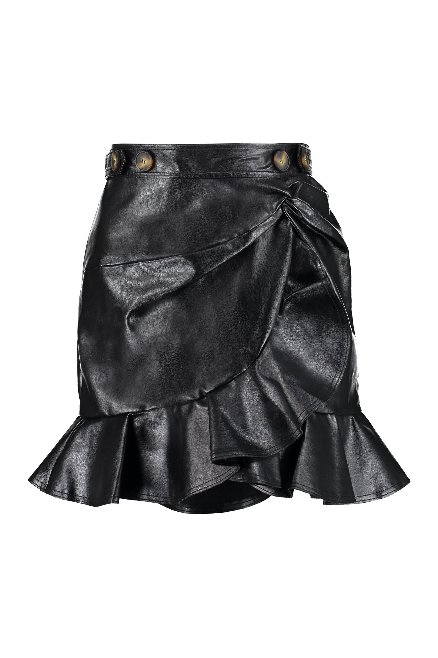 Faux leather mini skirt